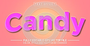 Candy text editable style effect