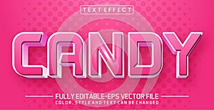 Candy text editable style effect