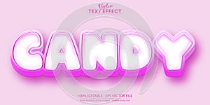 Candy text effect, editable comic and cartoon text style
