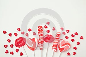 Candy for Valentine's day creative background