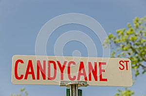 Candycane St Sign