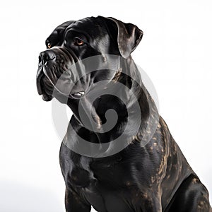 Cane Corso breed dog isolated on a clean white background