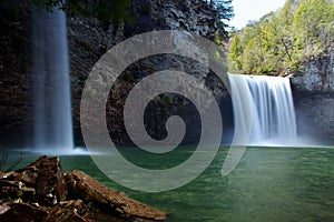 Cane creek falls & rockhouse falls at Fall creek falls state park Tennessee during early spring photo