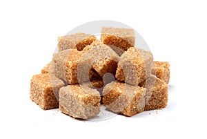 Cane sugar in the form of squares.