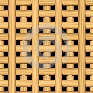 Cane wicker lattice in a seamless pattern