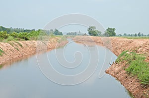 Canel in rural of Thailand