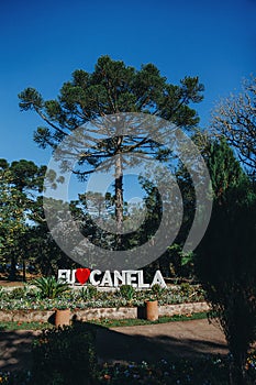 Canela National Park sign and tree