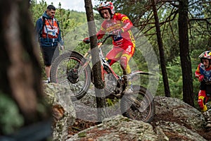 CANELLAS CRESPI of SPAIN driving the RFME-SPEA in action during the FIM TrialGp Andorra World Championships 2023 in Sant Julia