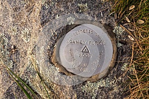 Caney Fork N.C. Geodetic Survey Medallion