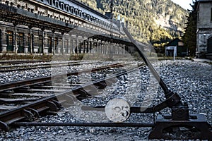 Canfranc abandoned train station in spainish pyrenees