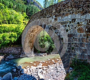 Canfranc, old Pon Nou bridge