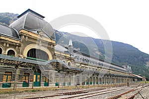 Canfranc train station old monument Spain