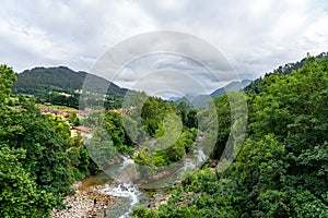 Cangas de onis village in Asturias, Spain