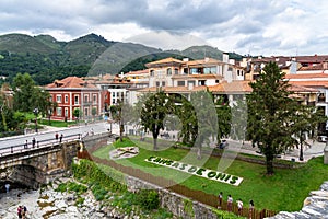 Cangas de onis village in Asturias, Spain
