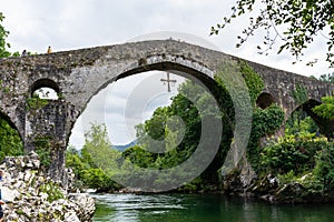 Cangas de onis village in Asturias, Spain.