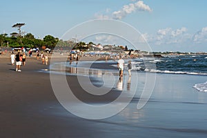 People walking at Echo beach Canggu Bali
