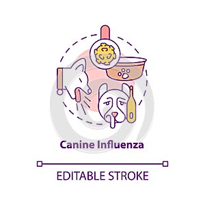 Canine influenza concept icon