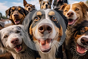 Canine selfie squad Dogs strike a pose with playful charisma