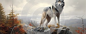 Canis lupus . geenrative ai