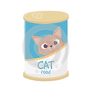 Canister food for cat animal domestic, pets