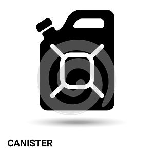 Canister icon. The canister is isolated on a light background. Vector illustration