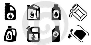 Canister with oil or fuel icon for cars â€“ vector