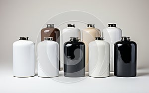 Canisters for Storage with a Clear Backdrop