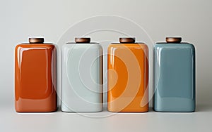 Canisters for Storage on a See-Through Background