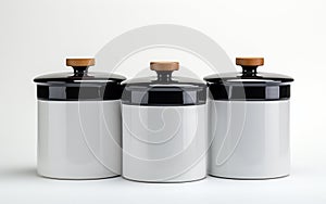 Canisters for Storage on a Transparent Background