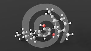 cannabidiol molecular structure, phytocannabinoid, ball and stick 3d model, structural chemical formula with colored atoms