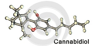 Cannabidiol molecule illustration photo