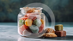 Cannabis edibles in a glass jar