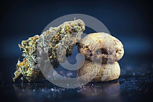 Cannabis nug over infused chocolate chips cookies - medical mari