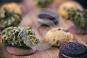 Cannabis nugs over infused chocolate chips cookies - medical mar