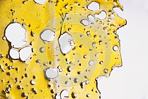Cannabis oil concentrate aka shatter isolated