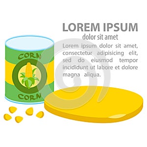 Canned corn. Farming. Agricultural business