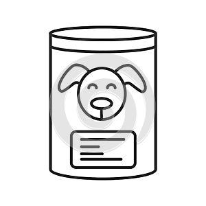 Canned dog food linear icon