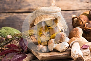 Canned edible mushrooms img