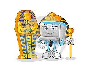 Canned fish ancient egypt cartoon. cartoon mascot vector