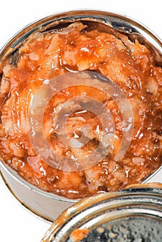 Canned fish in tomato sauce