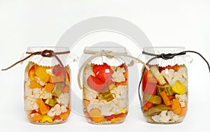 Canned Homegrown Pickled Vegetables