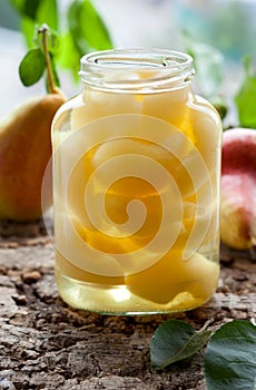 Canned pear compote