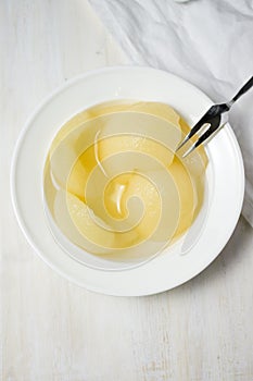 Canned pears dessert