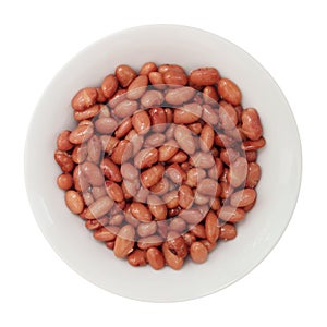 Canned red beans. Top view