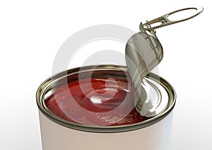 Canned Tomato Open Tin