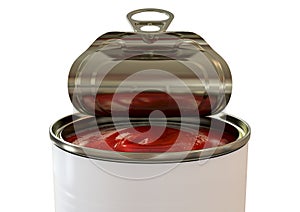 Canned Tomato Open Tin