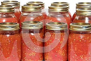 Canned tomatoes photo