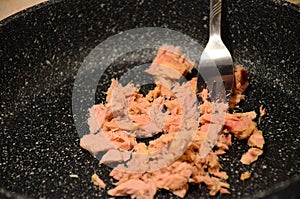 Canned tuna chunks