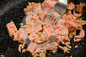 Canned tuna chunks