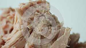 canned tuna on white background ,